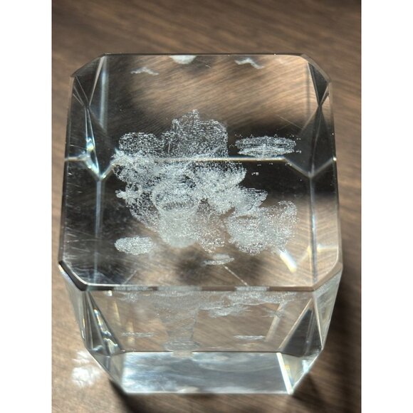 3D Lighthouse Laser Etched Lead Crystal Beveled Glass Paperweight - Picture 8 of 8